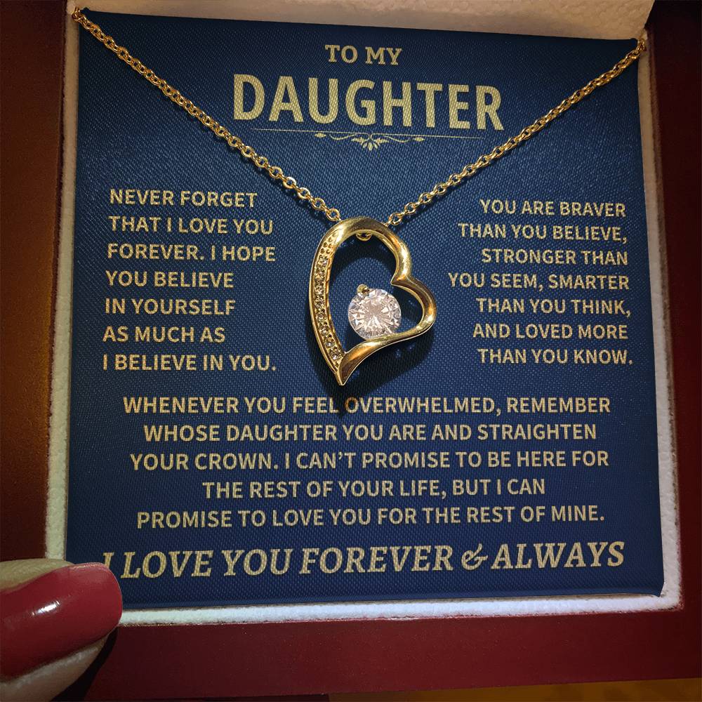 To My Daughter - Love Dad - Beautiful Gift Set - Forever Love Necklace - DFL007