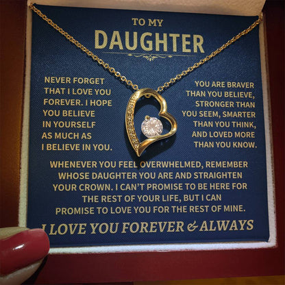To My Daughter - Love Dad - Beautiful Gift Set - Forever Love Necklace - DFL007