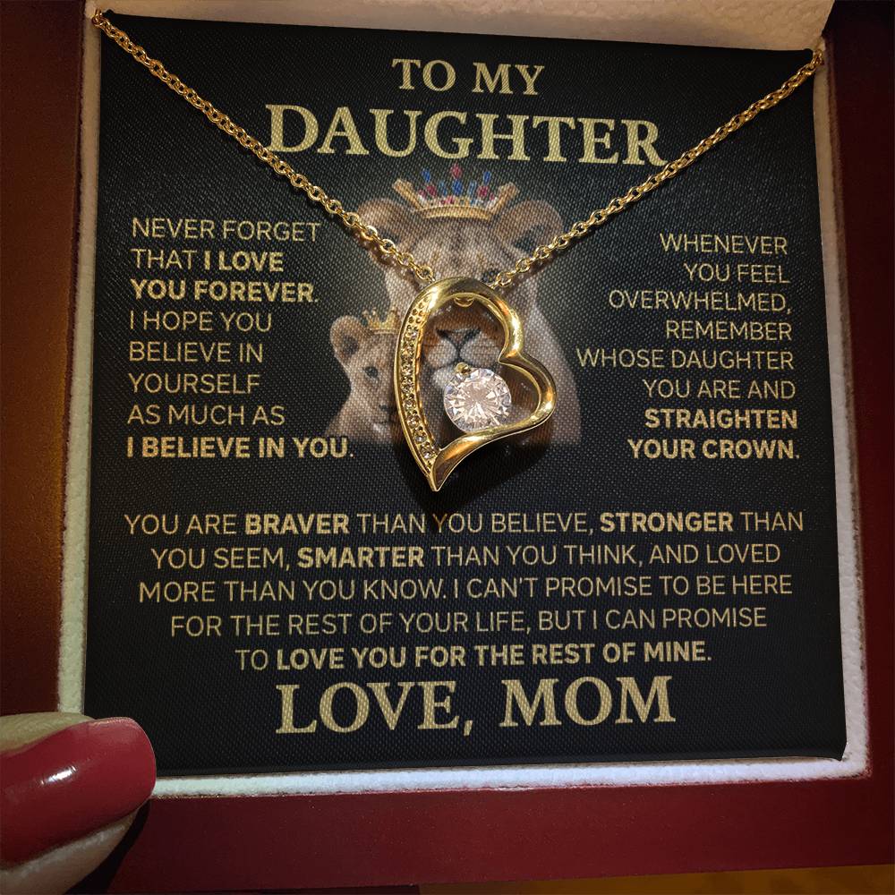 To My Daughter - Love Dad - Beautiful Gift Set - Forever Love Necklace - DFL004