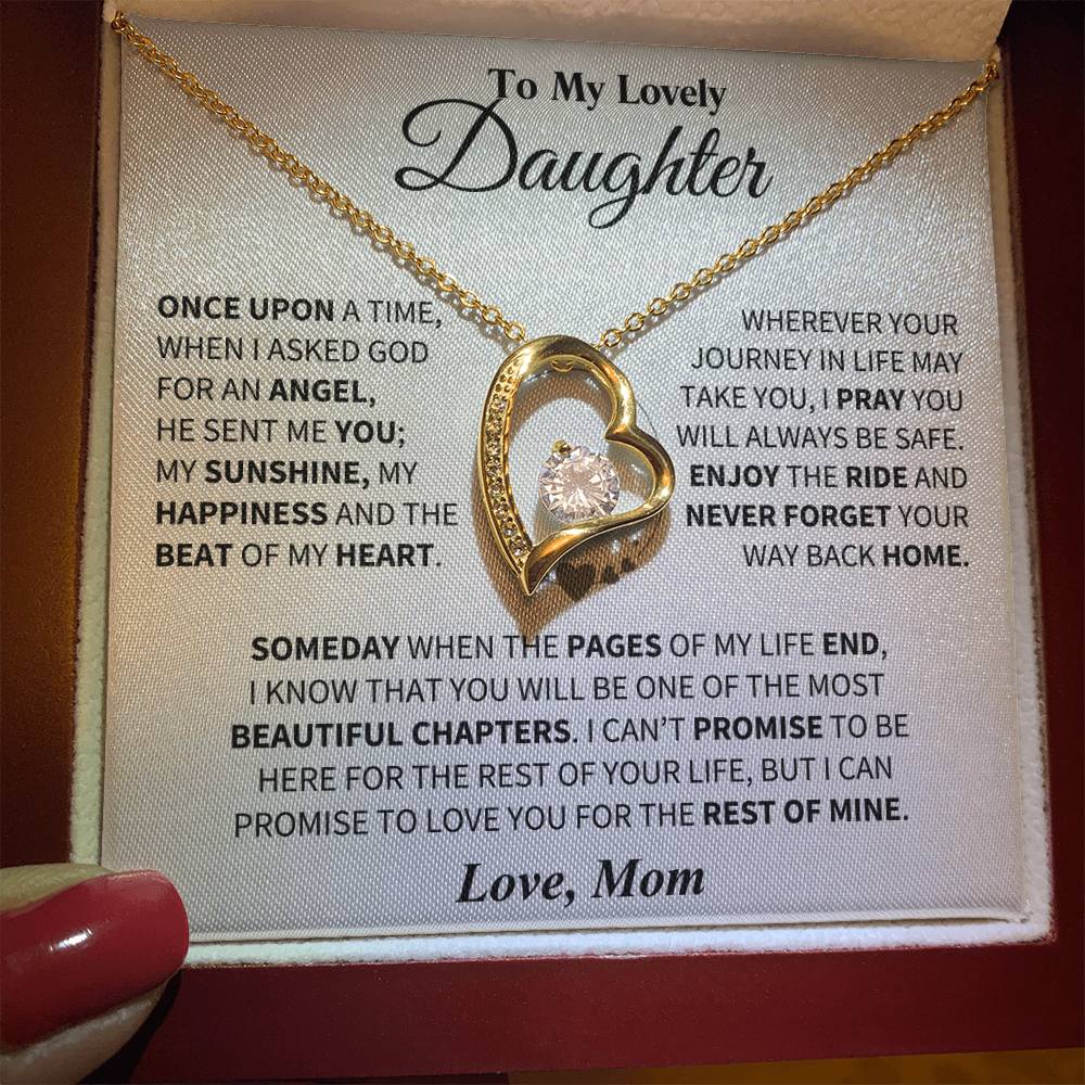 To My Daughter - Love Dad - Beautiful Gift Set - Forever Love Necklace - DFL018