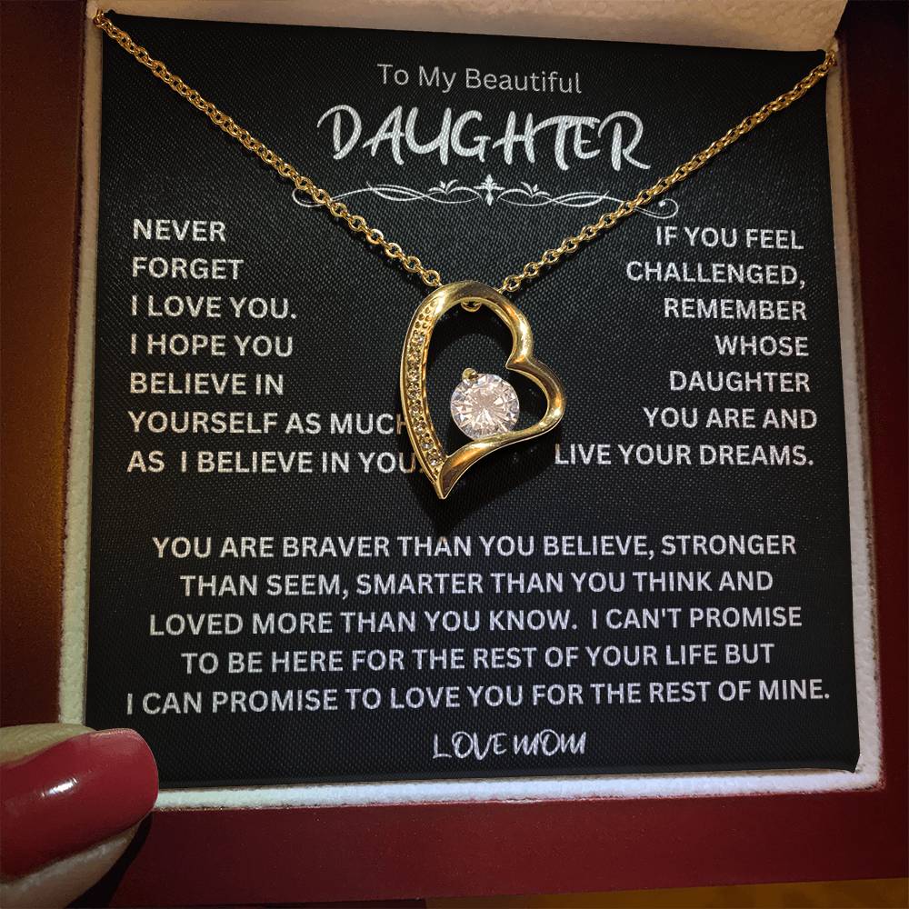 To My Daughter - Love Dad - Beautiful Gift Set - Forever Love Necklace - DFL011