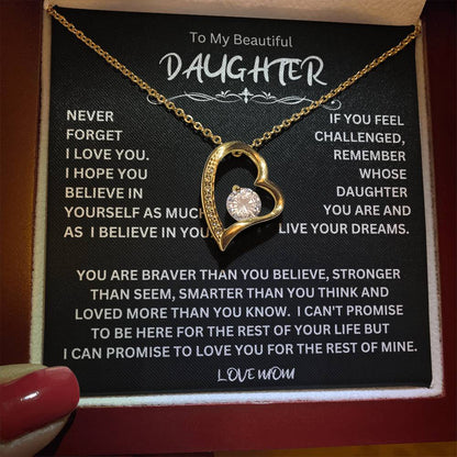 To My Daughter - Love Dad - Beautiful Gift Set - Forever Love Necklace - DFL011