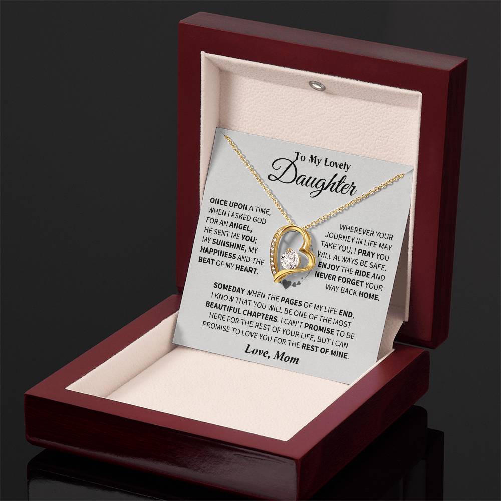 To My Daughter - Love Dad - Beautiful Gift Set - Forever Love Necklace - DFL018