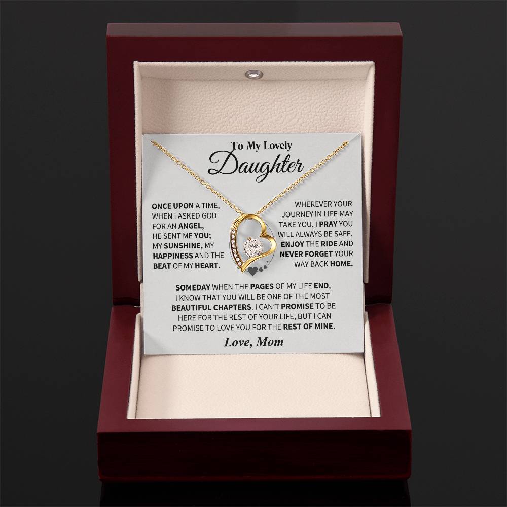 To My Daughter - Love Dad - Beautiful Gift Set - Forever Love Necklace - DFL018