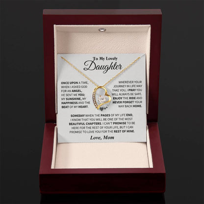 To My Daughter - Love Dad - Beautiful Gift Set - Forever Love Necklace - DFL018