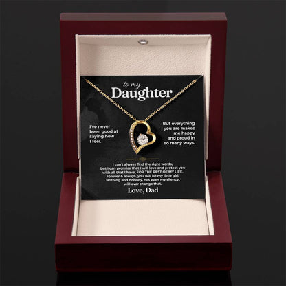To My Daughter - Love Dad - Beautiful Gift Set - Forever Love Necklace - DFL020