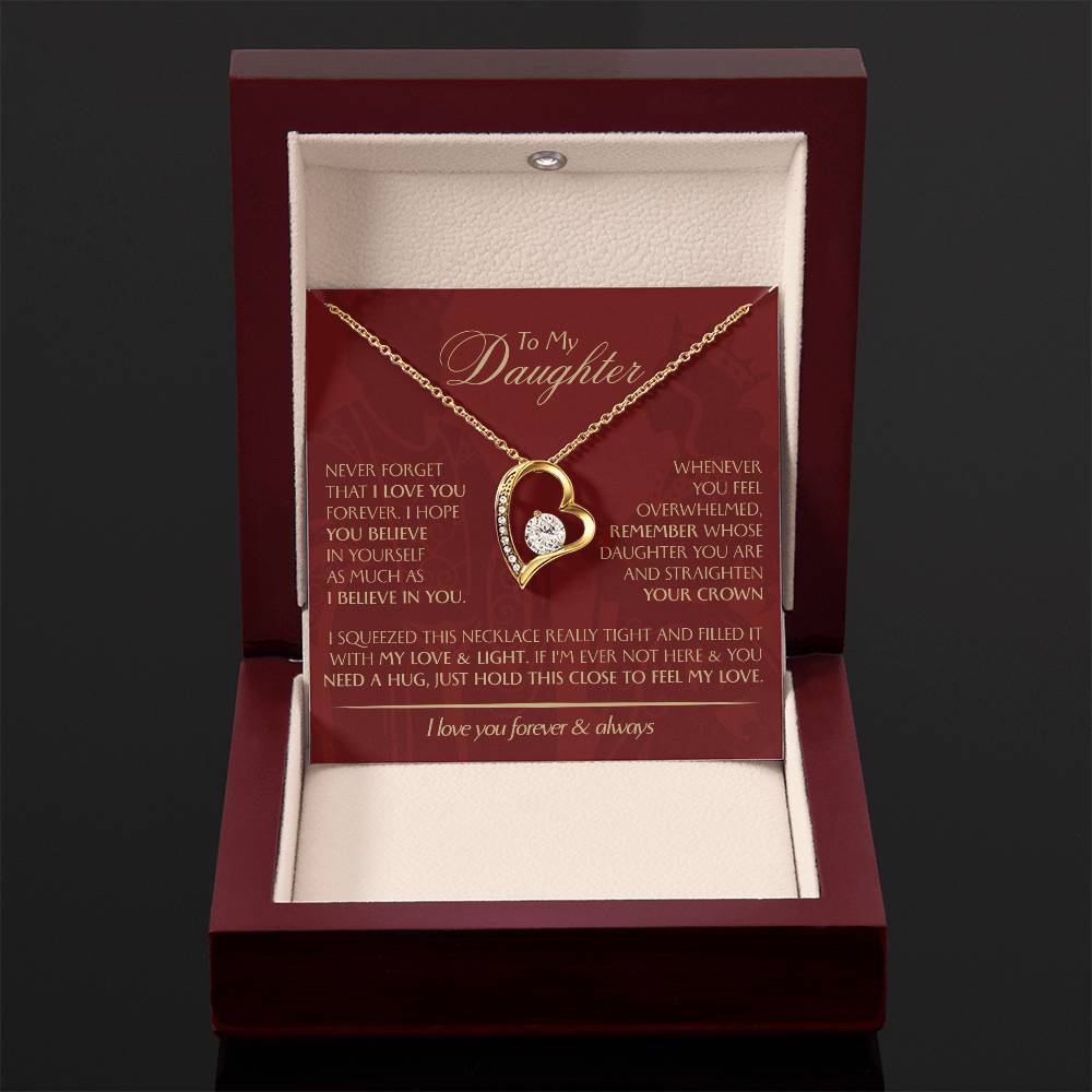 To My Daughter - Love Dad - Beautiful Gift Set - Forever Love Necklace - DFL014