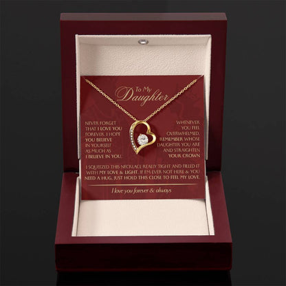 To My Daughter - Love Dad - Beautiful Gift Set - Forever Love Necklace - DFL014