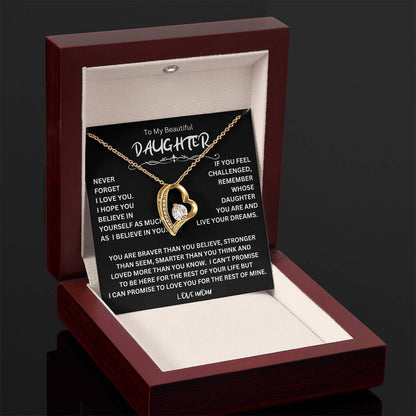 To My Daughter - Love Dad - Beautiful Gift Set - Forever Love Necklace - DFL011