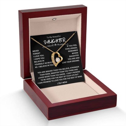 To My Daughter - Love Dad - Beautiful Gift Set - Forever Love Necklace - DFL011