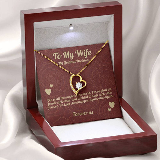 To My Wife - Beautiful Gift Set - Forever Love Necklace - WFL009