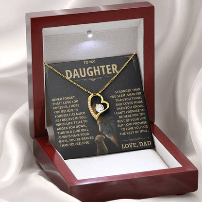 To My Daughter - Love Dad - Beautiful Gift Set - Forever Love Necklace - DFL012