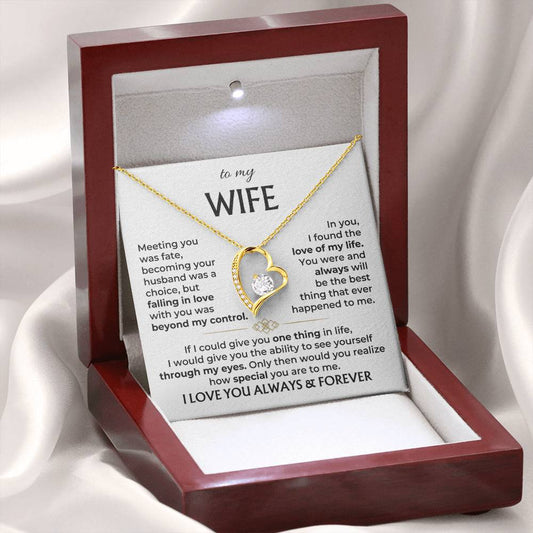 To My Wife - Beautiful Gift Set - Forever Love Necklace - WFL010