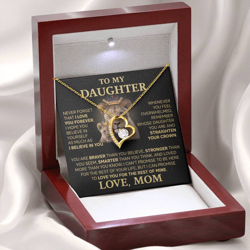 To My Daughter - Love Dad - Beautiful Gift Set - Forever Love Necklace - DFL004
