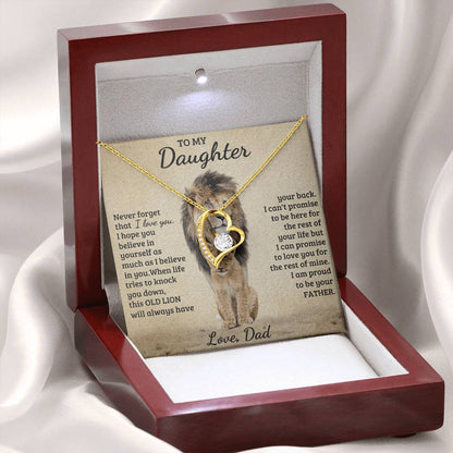 To My Daughter - Love Dad - Beautiful Gift Set - Forever Love Necklace - DFL015
