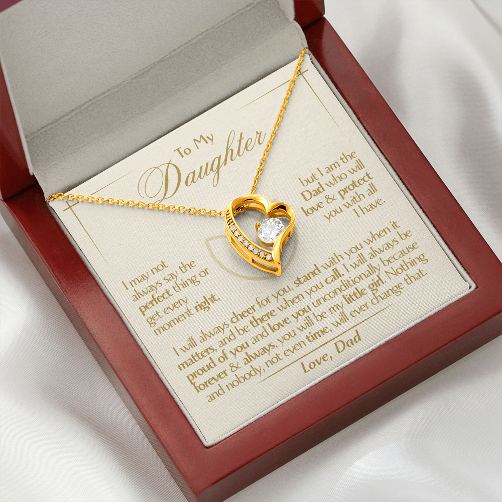 To My Daughter - Love Dad - Beautiful Gift Set - Forever Love Necklace - DFL001