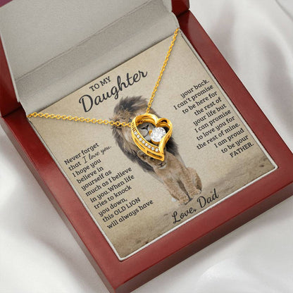 To My Daughter - Love Dad - Beautiful Gift Set - Forever Love Necklace - DFL015