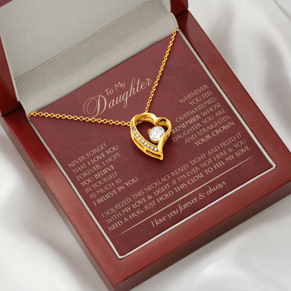 To My Daughter - Love Dad - Beautiful Gift Set - Forever Love Necklace - DFL014