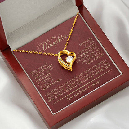 To My Daughter - Love Dad - Beautiful Gift Set - Forever Love Necklace - DFL014