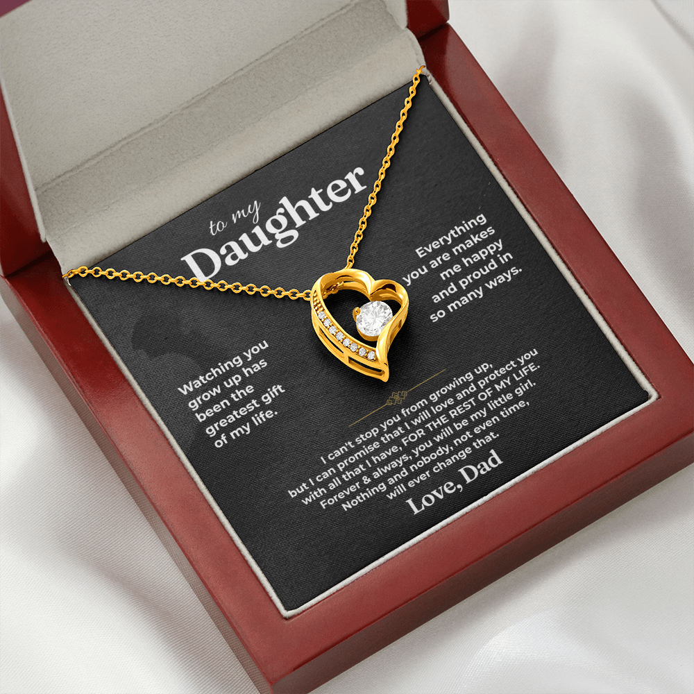 To My Daughter - Love Dad - Beautiful Gift Set - Forever Love Necklace - DFL022