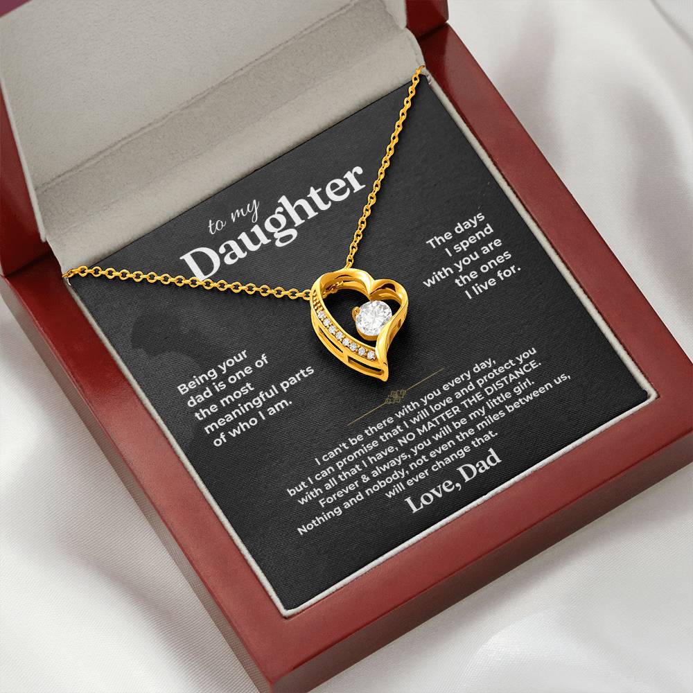 To My Daughter - Love Dad - Beautiful Gift Set - Forever Love Necklace - DFL021
