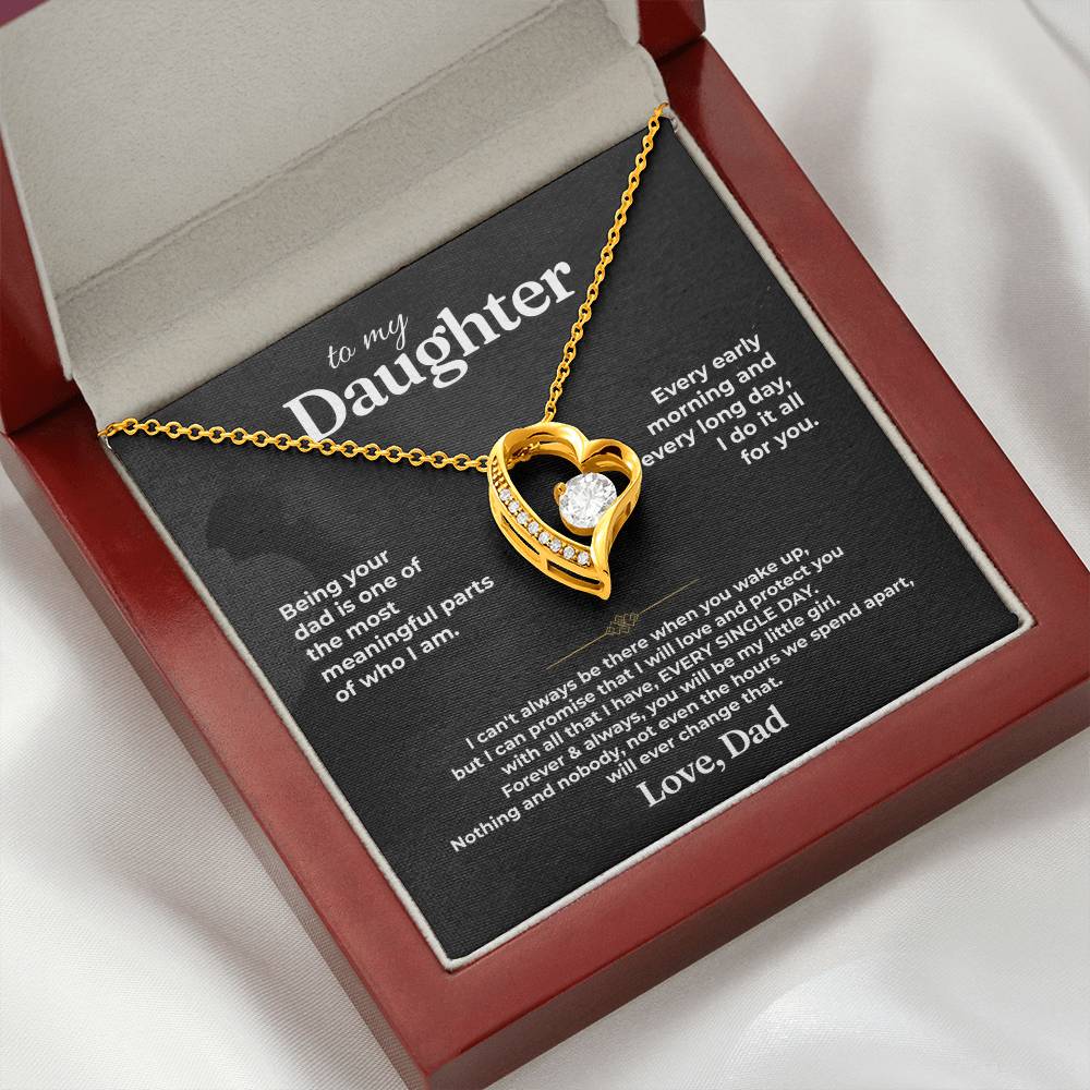 To My Daughter - Love Dad - Beautiful Gift Set - Forever Love Necklace - DFL023