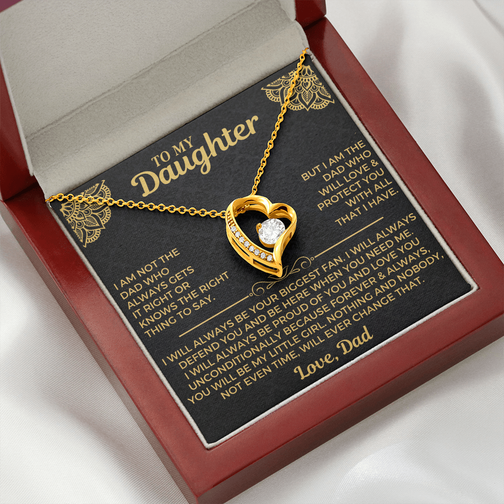 To My Daughter - Love Dad - Beautiful Gift Set - Forever Love Necklace - DFL002