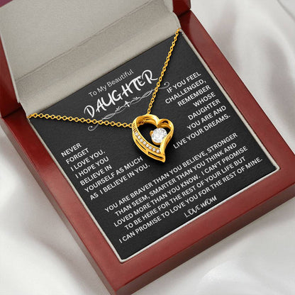 To My Daughter - Love Dad - Beautiful Gift Set - Forever Love Necklace - DFL011