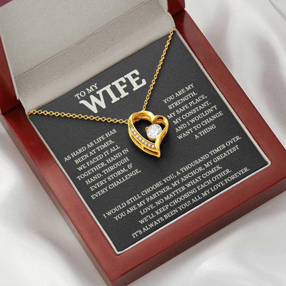 To My Wife - Beautiful Gift Set - Forever Love Necklace - WFL008