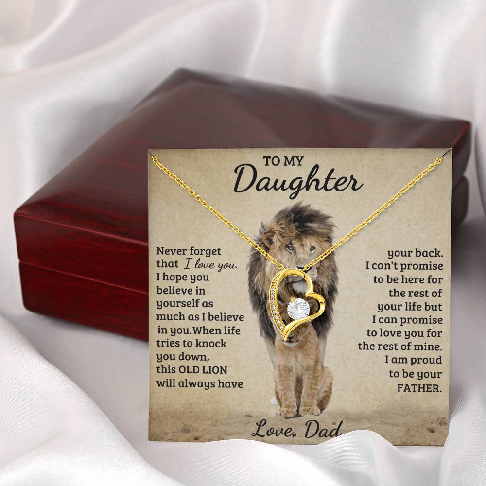 To My Daughter - Love Dad - Beautiful Gift Set - Forever Love Necklace - DFL015