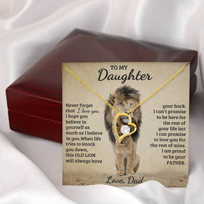 To My Daughter - Love Dad - Beautiful Gift Set - Forever Love Necklace - DFL015