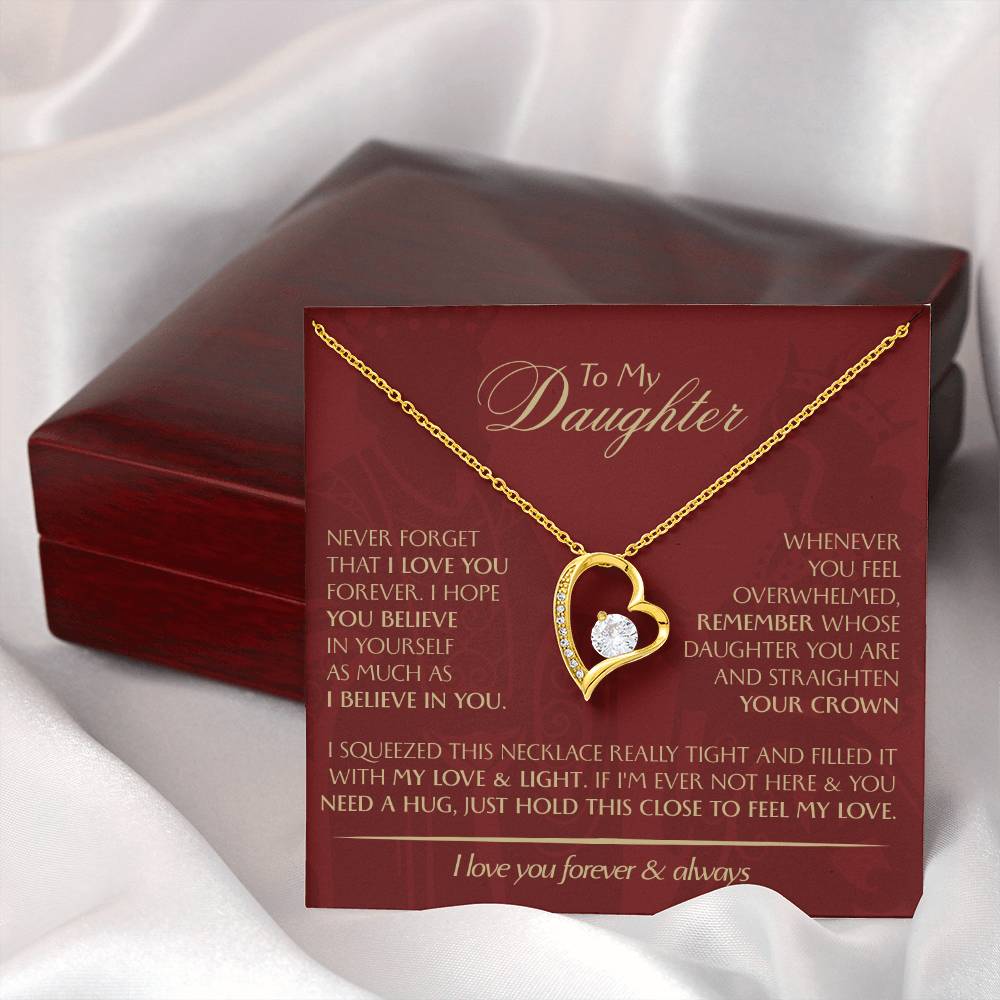 To My Daughter - Love Dad - Beautiful Gift Set - Forever Love Necklace - DFL014