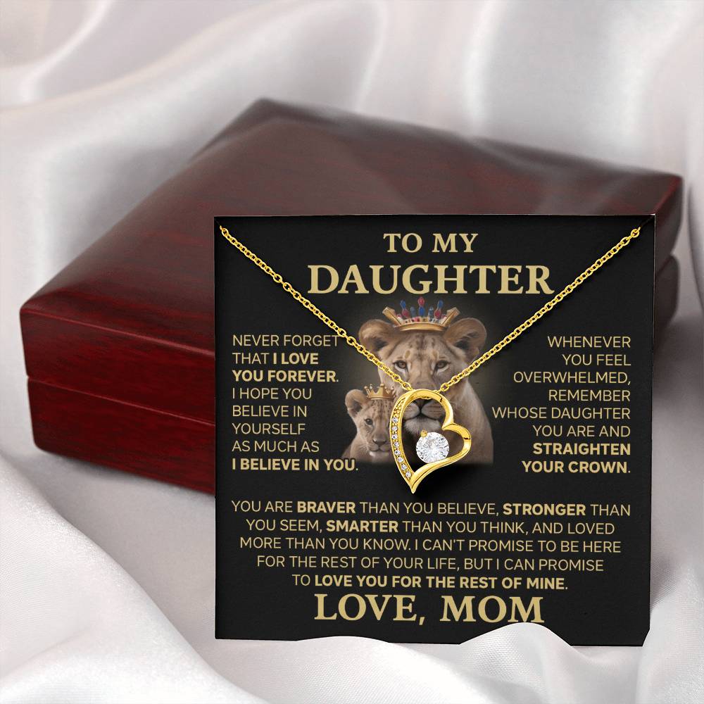 To My Daughter - Love Dad - Beautiful Gift Set - Forever Love Necklace - DFL004