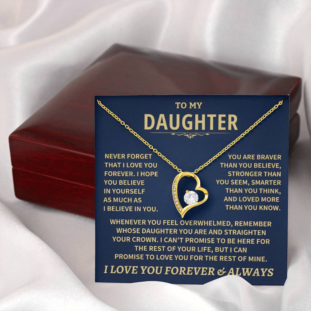To My Daughter - Love Dad - Beautiful Gift Set - Forever Love Necklace - DFL007