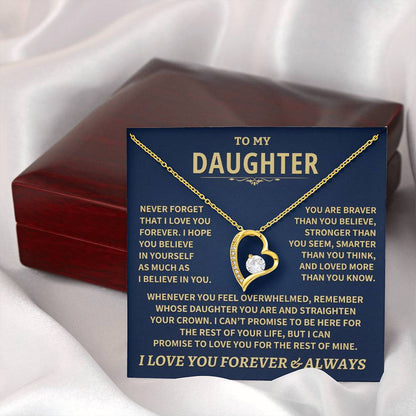 To My Daughter - Love Dad - Beautiful Gift Set - Forever Love Necklace - DFL007