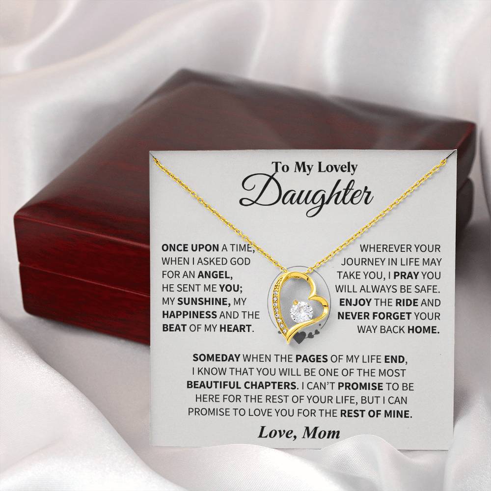 To My Daughter - Love Dad - Beautiful Gift Set - Forever Love Necklace - DFL018