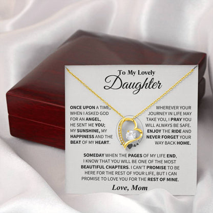 To My Daughter - Love Dad - Beautiful Gift Set - Forever Love Necklace - DFL018