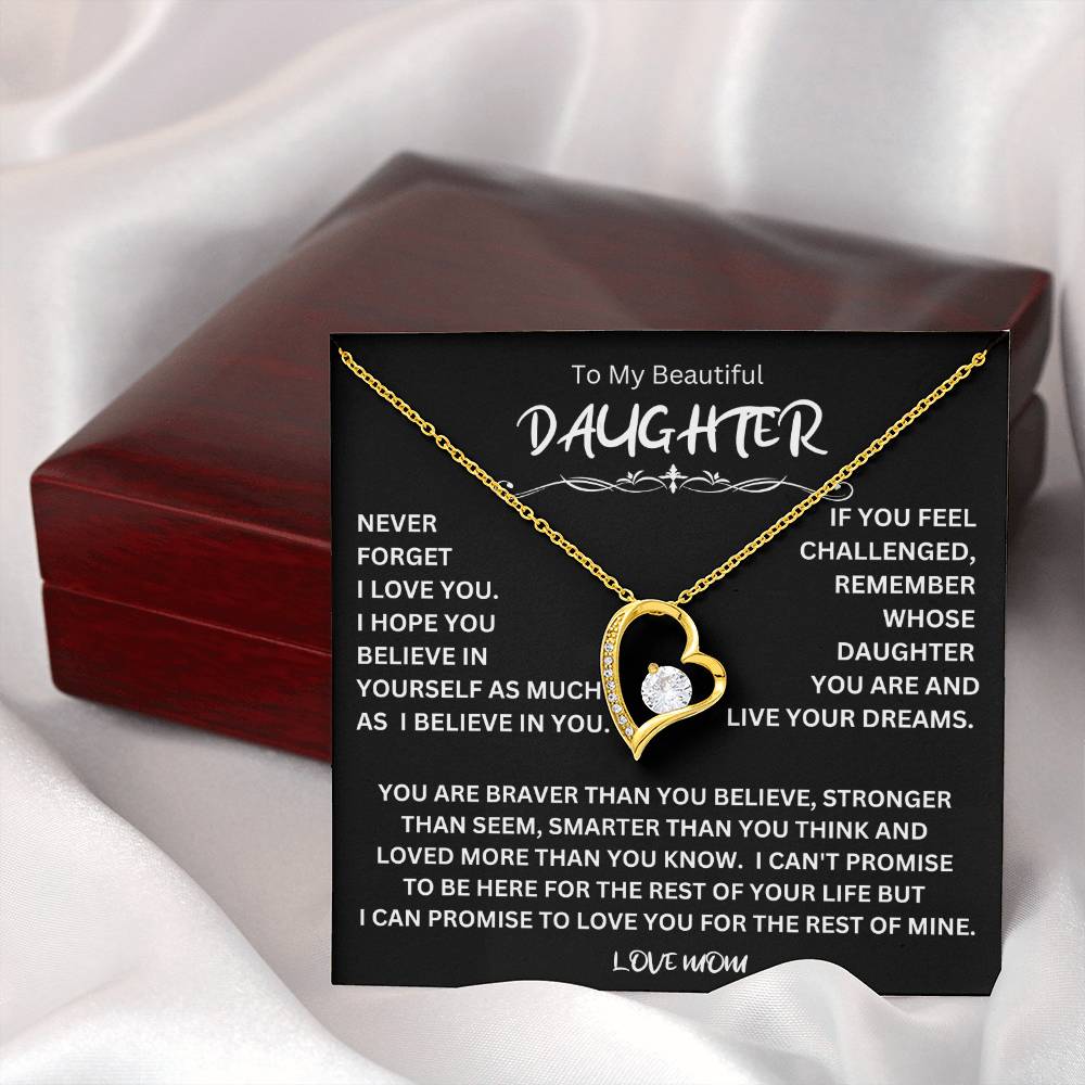 To My Daughter - Love Dad - Beautiful Gift Set - Forever Love Necklace - DFL011