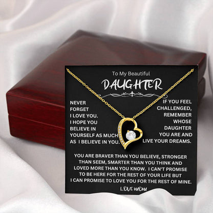 To My Daughter - Love Dad - Beautiful Gift Set - Forever Love Necklace - DFL011