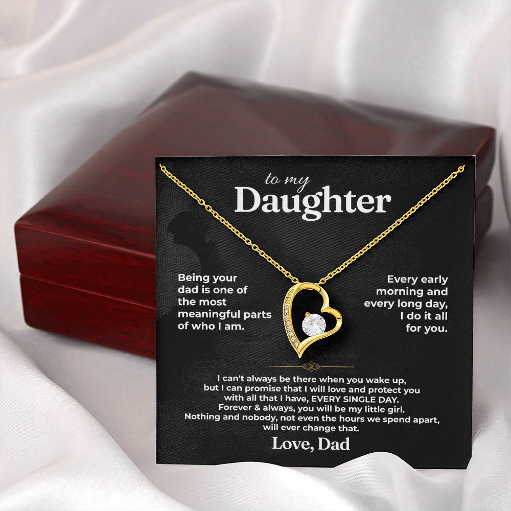 To My Daughter - Love Dad - Beautiful Gift Set - Forever Love Necklace - DFL023