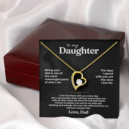 To My Daughter - Love Dad - Beautiful Gift Set - Forever Love Necklace - DFL021