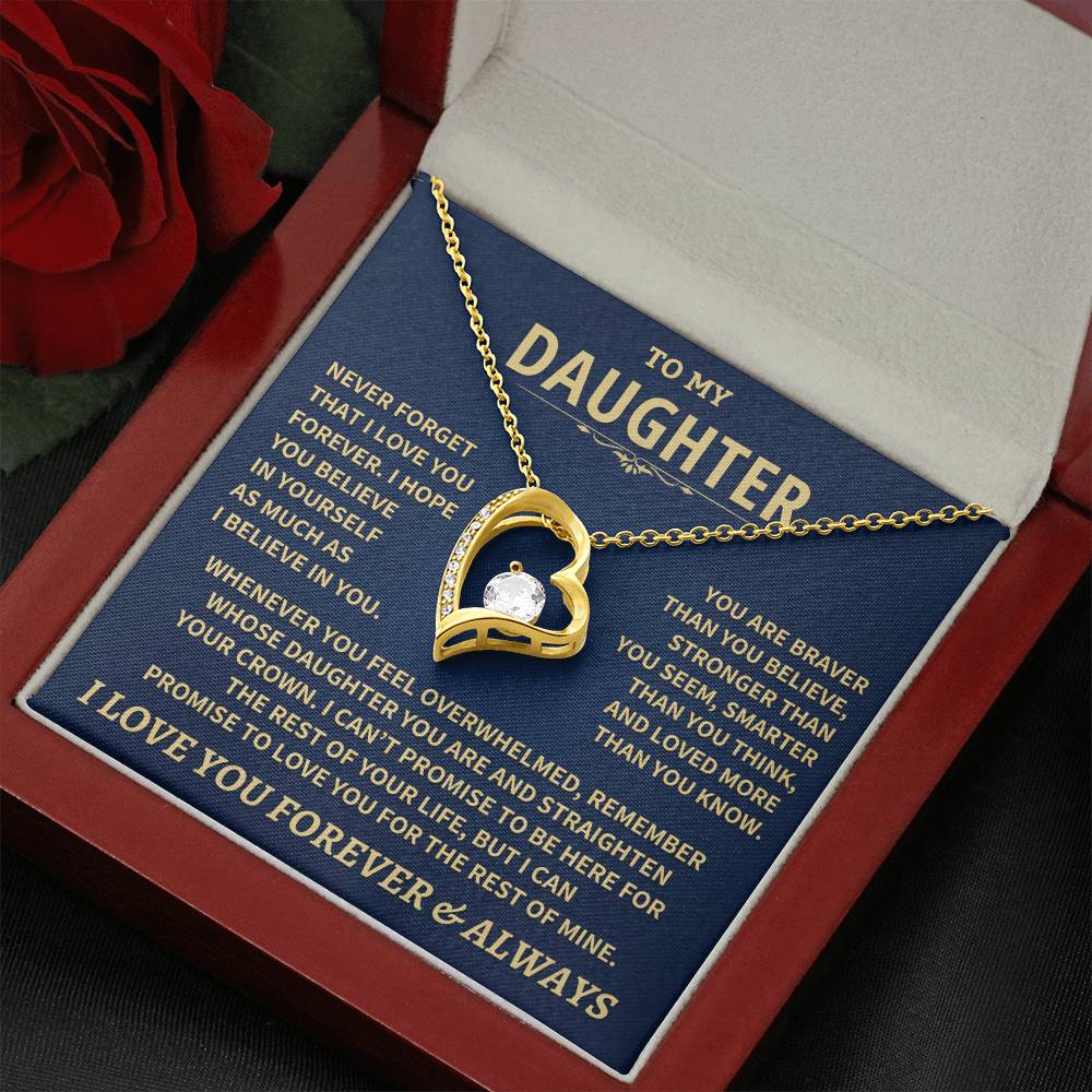 To My Daughter - Love Dad - Beautiful Gift Set - Forever Love Necklace - DFL007