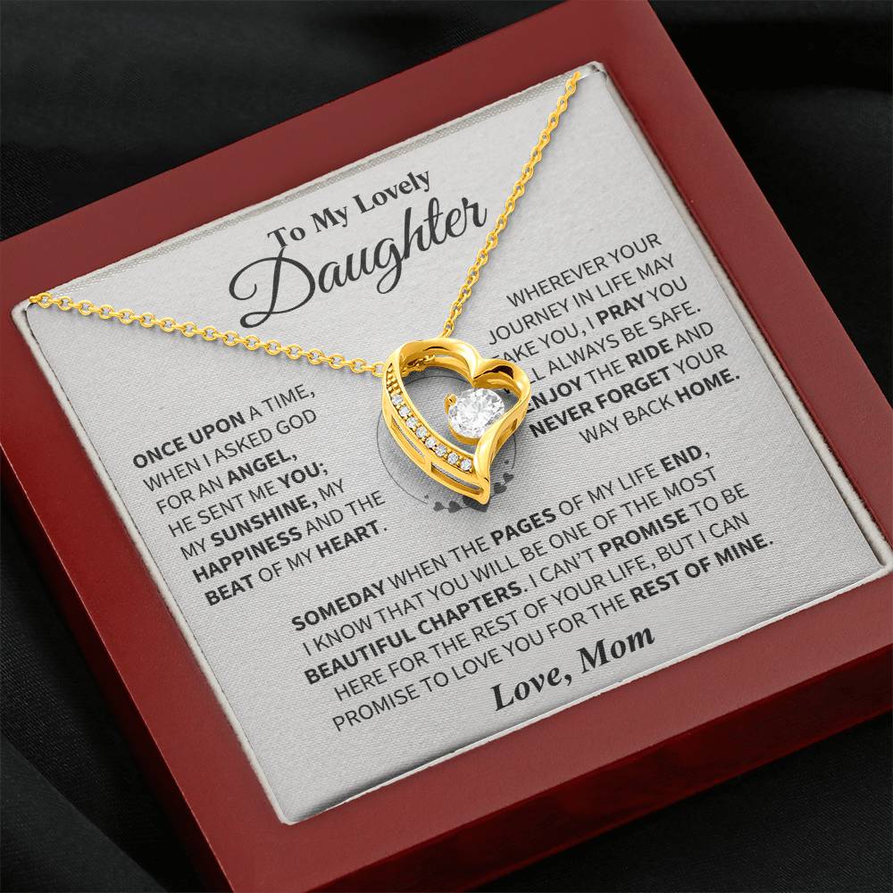To My Daughter - Love Dad - Beautiful Gift Set - Forever Love Necklace - DFL018