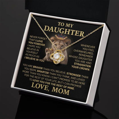 To My Daughter - Love Dad - Beautiful Gift Set - Love Knot Necklace -DLK015