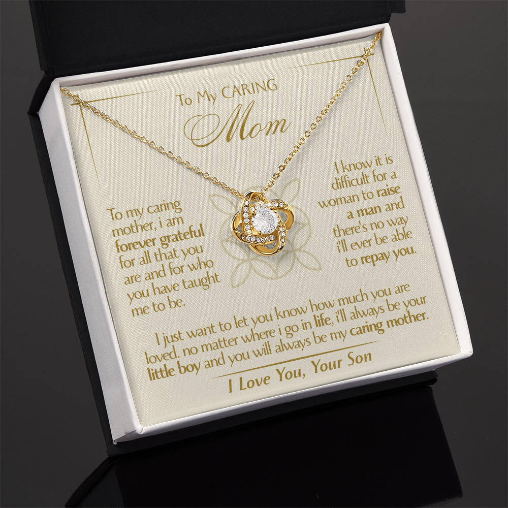 To My Mom - Beautiful Gift Set - Love Knot Necklace -MLK001