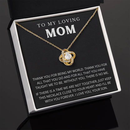 To My Mom - Beautiful Gift Set - Love Knot Necklace -MLK005
