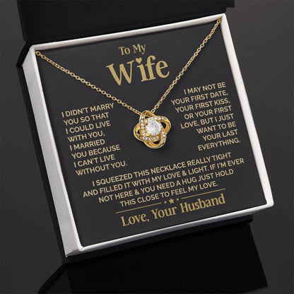 To My Wife - Beautiful Gift Set - Love Knot Necklace - WLKL010