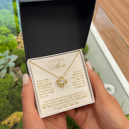 To My Mom - Beautiful Gift Set - Love Knot Necklace -MLK001