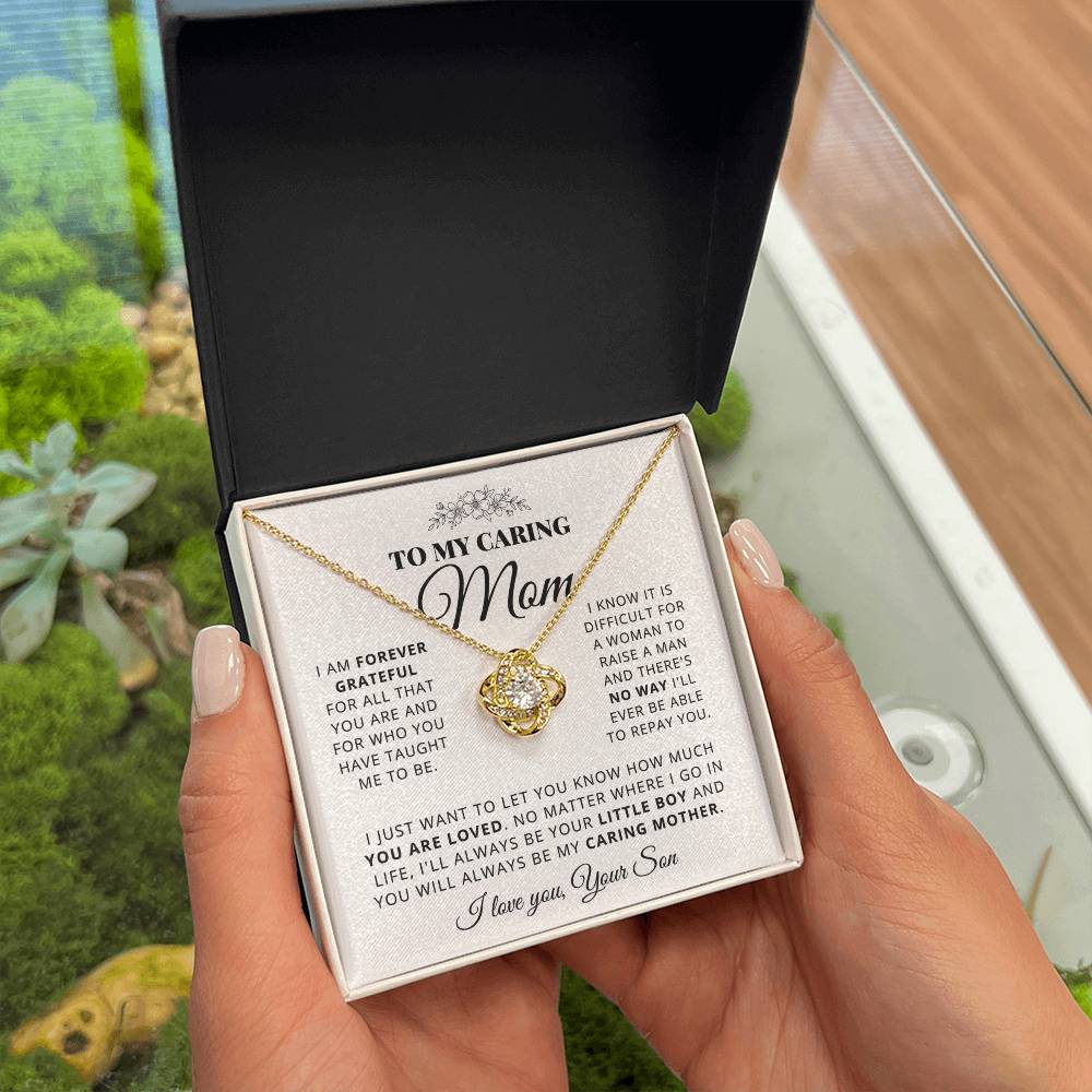 To My Mom - Beautiful Gift Set - Love Knot Necklace -MLK003