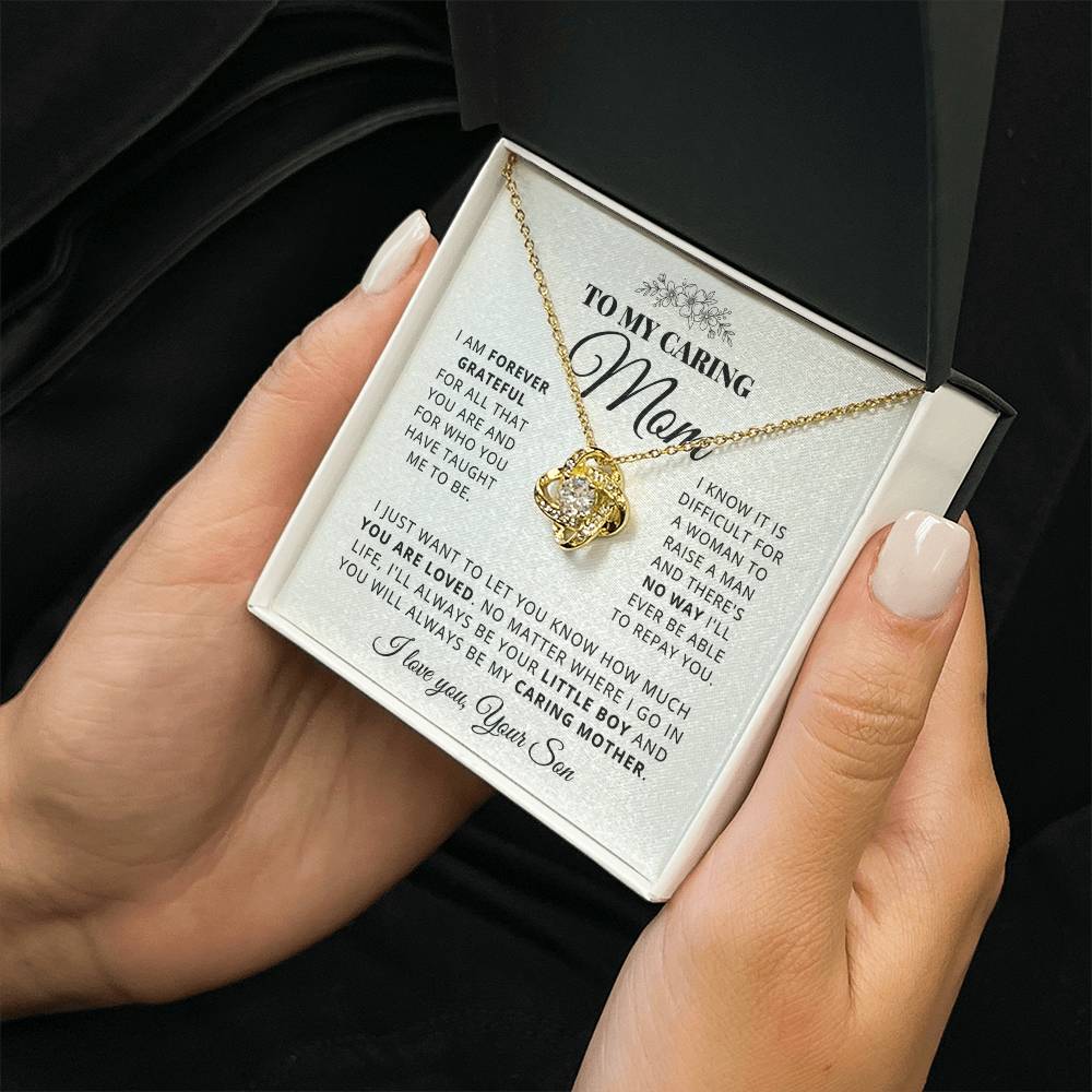 To My Mom - Beautiful Gift Set - Love Knot Necklace -MLK003